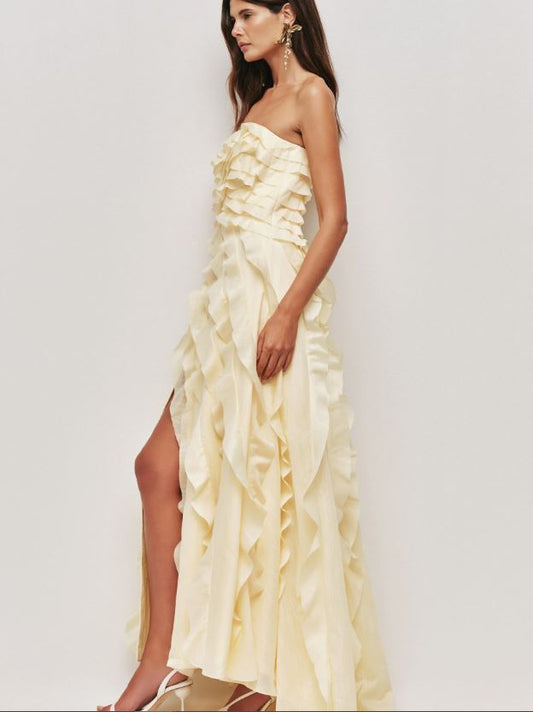 Aje Allaire Gown - Butter Yellow