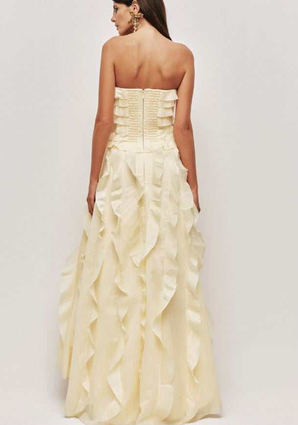 Aje Allaire Gown - Butter Yellow