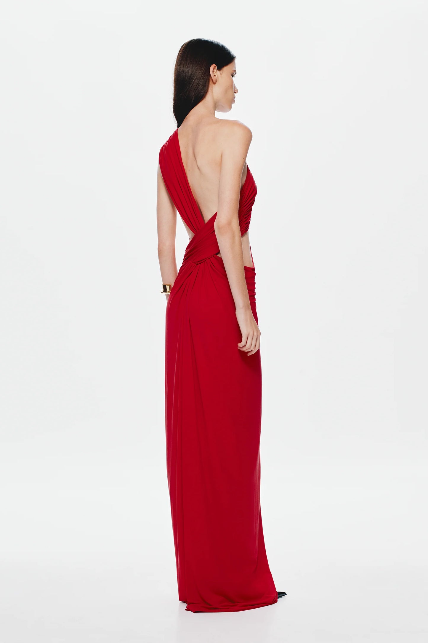 Misha Solstice Cupro Dress - Cherry
