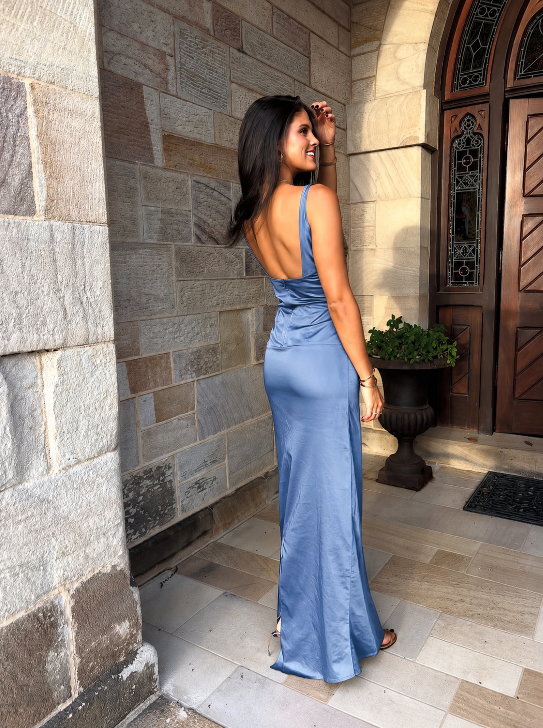 Ance Gria Atlein Gown - Blue