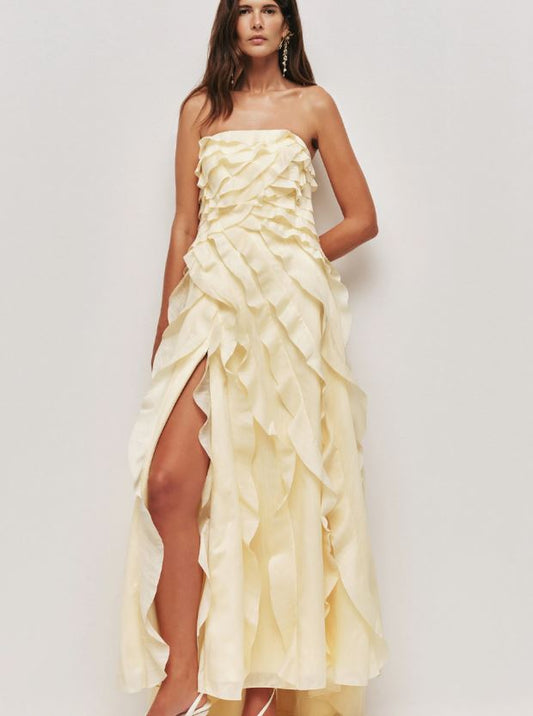 Aje Allaire Gown - Butter Yellow