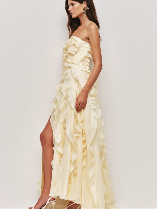 Aje Allaire Gown - Butter Yellow