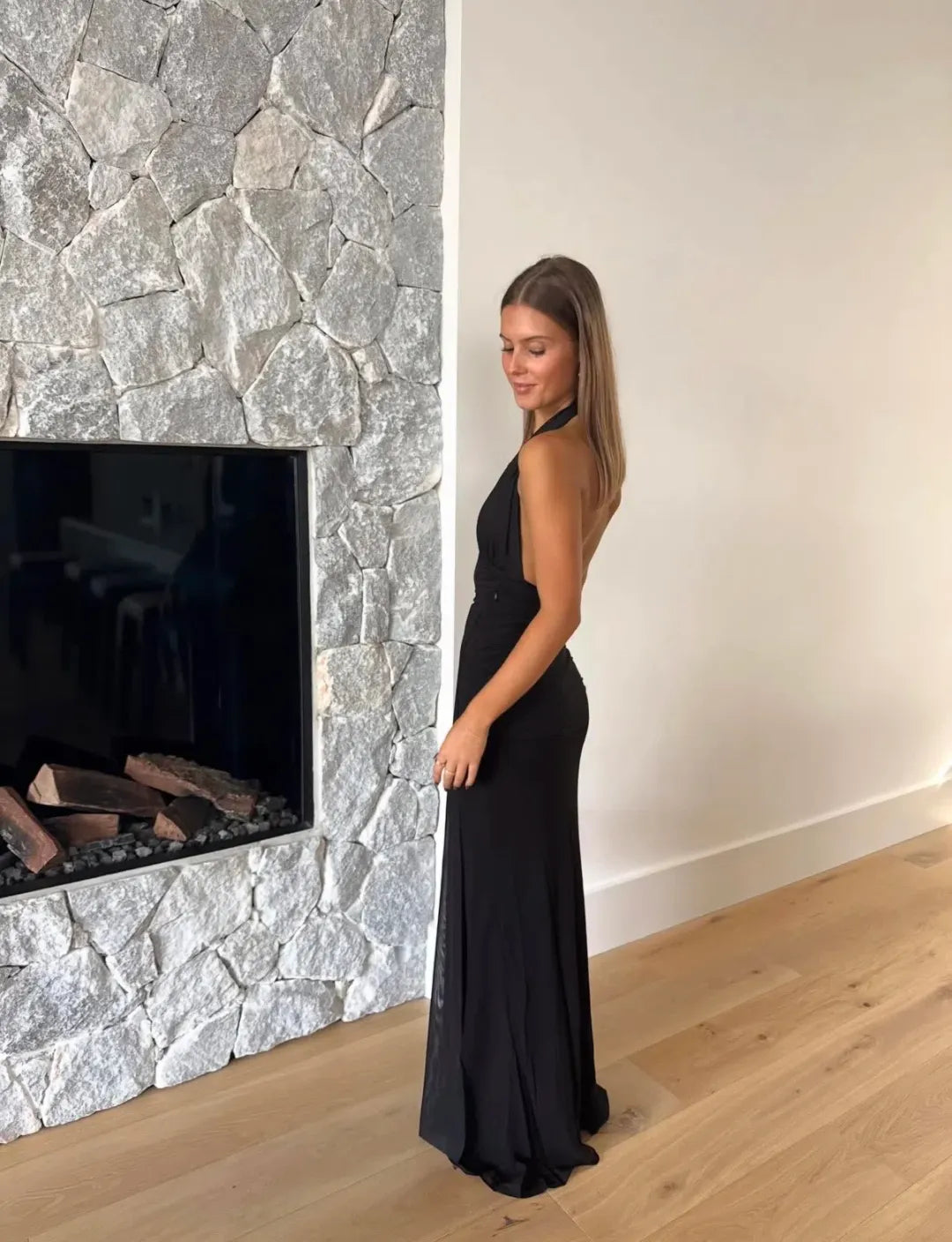 Bec + Bridge Cassis Drape Maxi Dress - Black