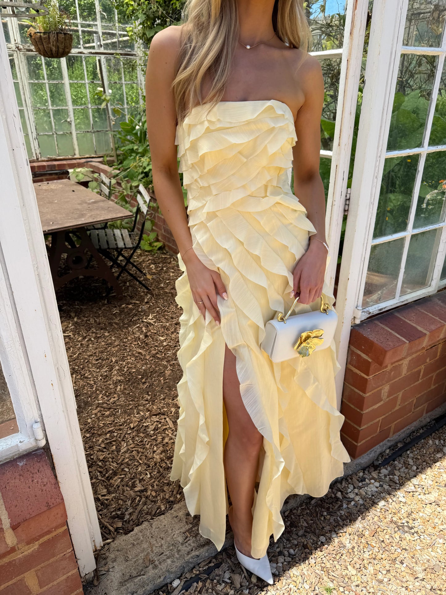 Aje Allaire Gown - Butter Yellow