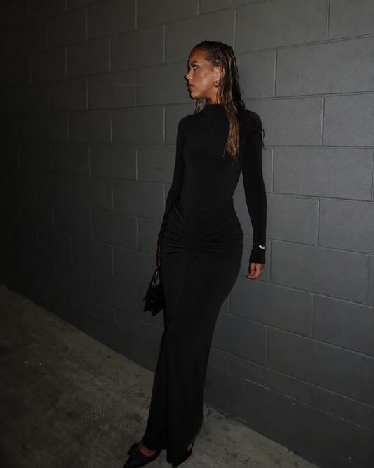 Effi Kats Tia Bodysuit & Kayson Maxi Skirt - Black