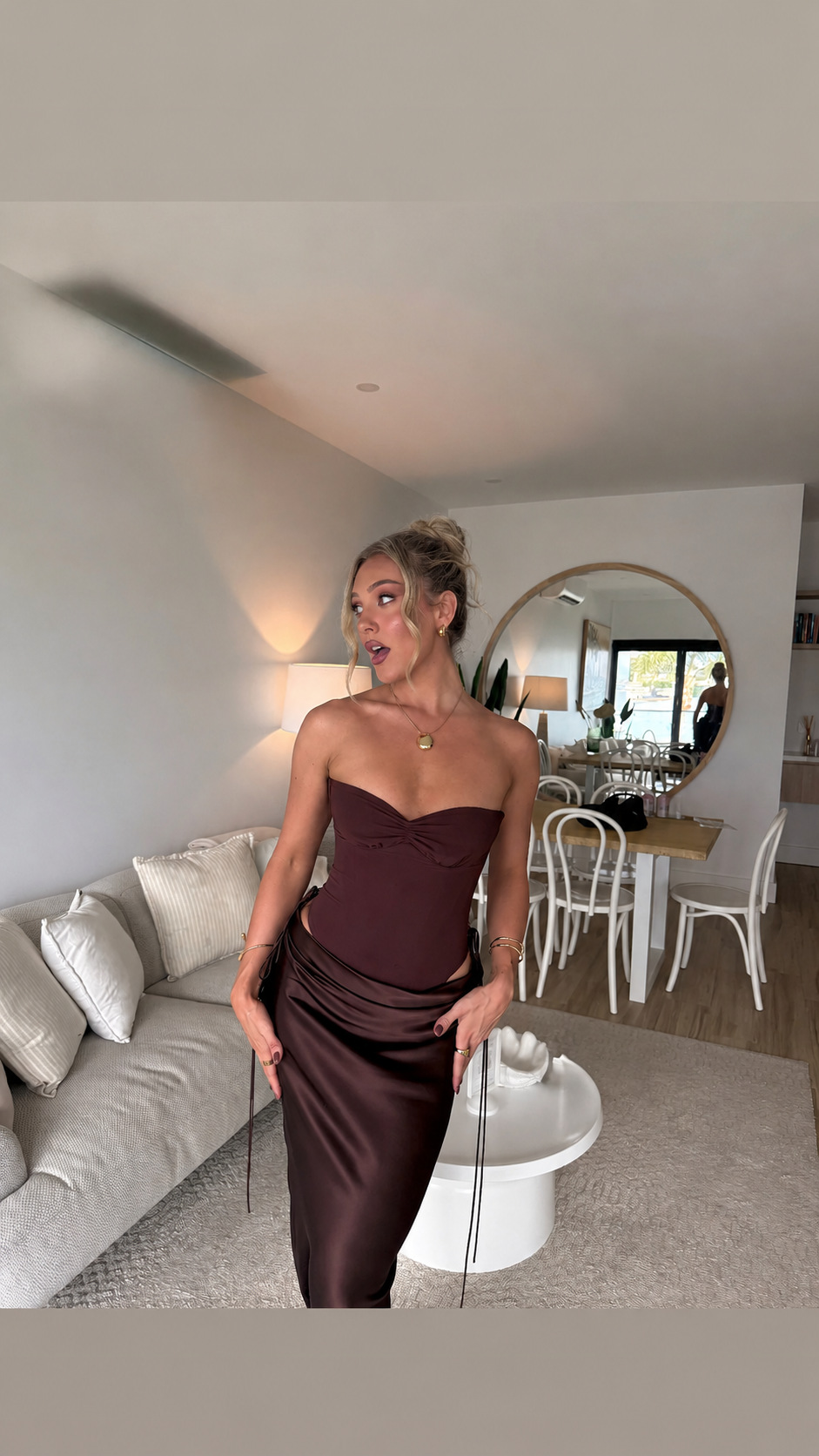 Natalie Rolt Verity Bustier & Evelyn Skirt - Espresso